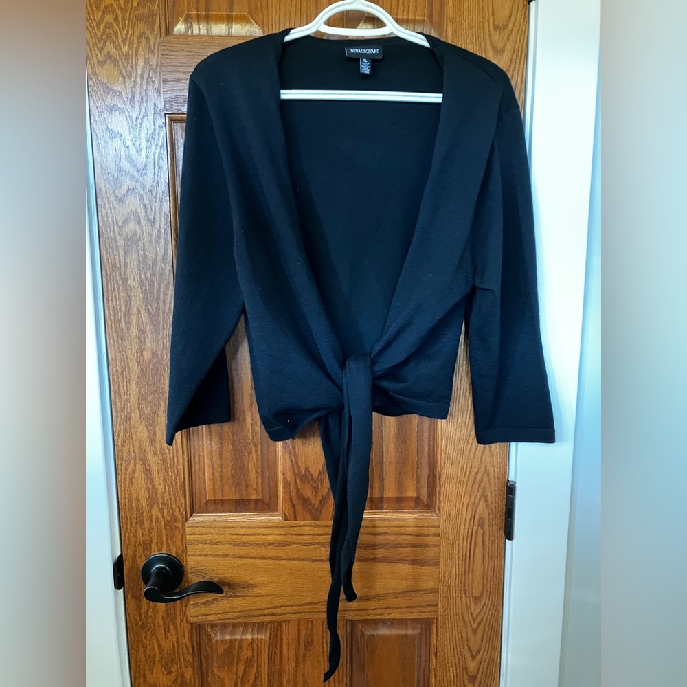New Formal Tie-Front Sweater Shrug